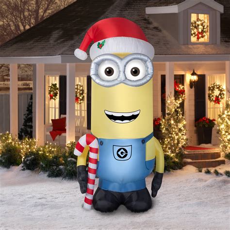 christmas minion inflatable|11ft kevin minion christmas inflatable.